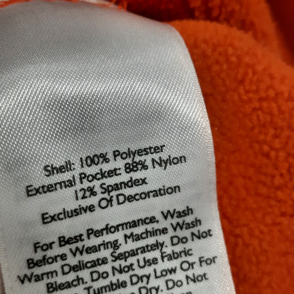 Eddie Bauer First Ascent Jacket Mens XL Orange Fleece Lightweight 1/4 Zip Hiking - Picture 7 of 10